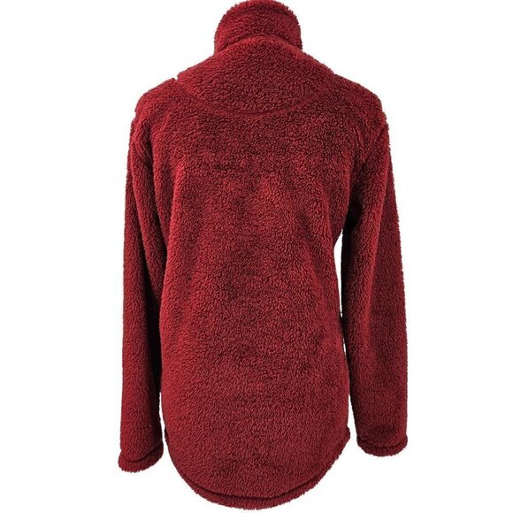 Lauren James Preptec Linden Sherpa 1/4 Zip Sweatshirt Red FSU Women's XS Preppy - Picture 3 of 11